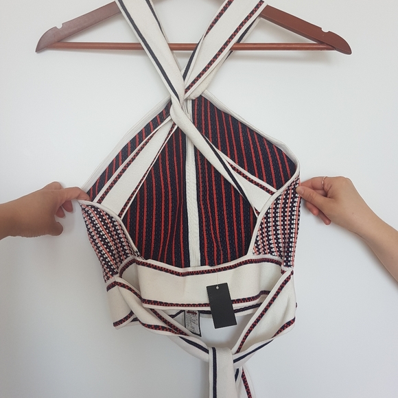 CLUB MONACO Raeni Halter Sweater Wrap Top (NWT) - Picture 5 of 9